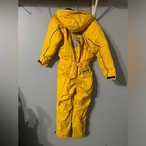 Vintage FRENCH Warner Bros. Looney Tunes Tweety Titi Yellow Black Ski Suit Youth